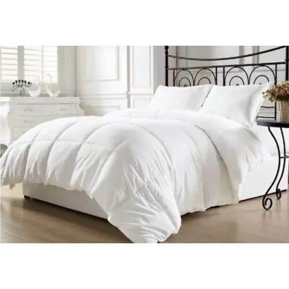 New Downlite Duvet Twin White Down Comforter Medium Weight Cotton - Picture 1 of 4